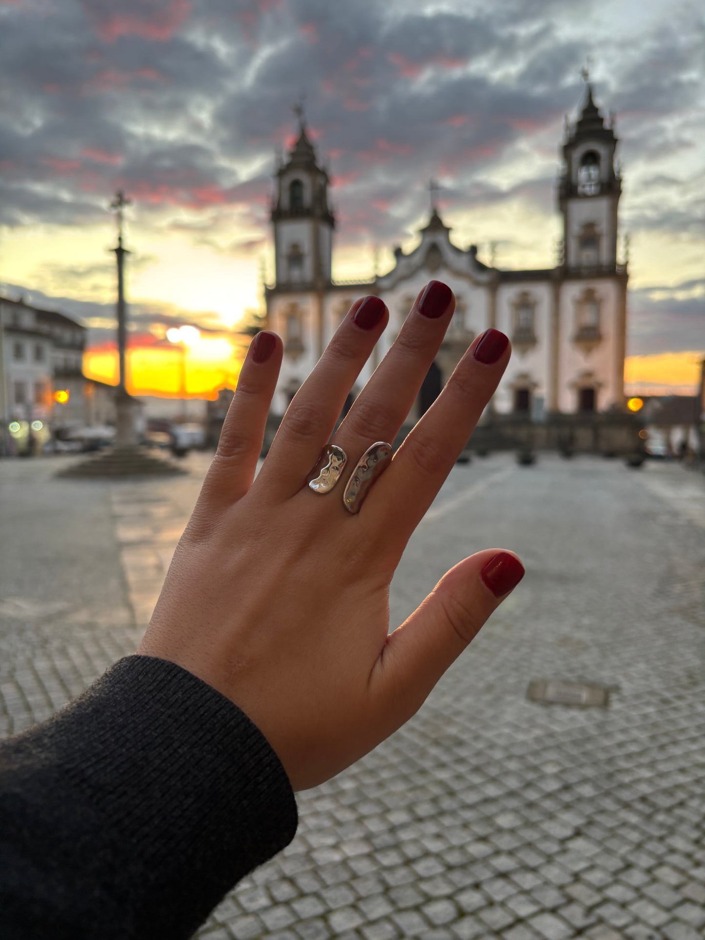 Anel Assimétrico Prateado