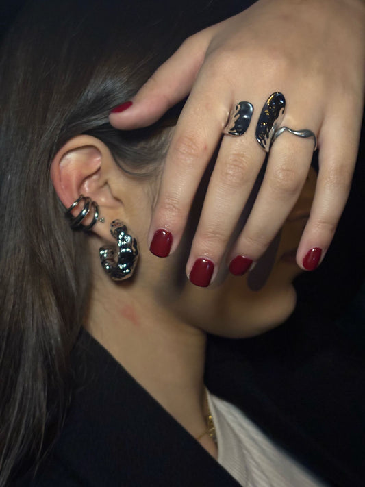 Triplo Earcuff Prateado